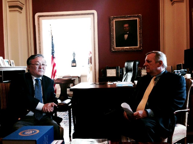 Ambassador Altangerel with Senator Dick Durbin