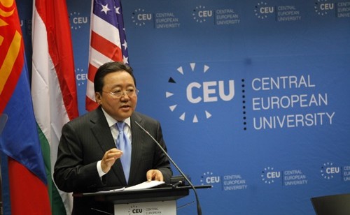 President Elbegdorj spoke at the Central European University: "Mongolian Transition to Democracy and Lessons"
