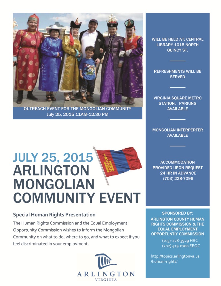 Handout Flyer Mongolian Event