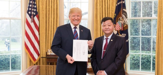 ЭЛЧИН САЙД Ё.ОТГОНБАЯР АМЕРИКИЙН НЭГДСЭН УЛСЫН ЕРӨНХИЙЛӨГЧ Д.ТРАМПД ИТГЭМЖЛЭХ ЖУУХ БИЧГЭЭ ӨРГӨН БАРИВ.